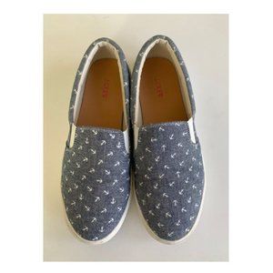 JCrew Anchor Chambray Slip-on Sneakers 8.0